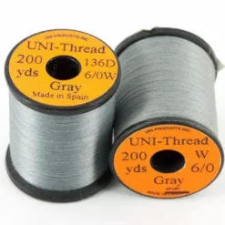 Uni Products Uni Thread 6/0 200 Yards - Funky Fly Tying -Fly Tying Materials Sales Uni Thread 6 0 200 yards Grey 1