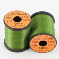 Uni Products Uni Thread 6/0 200 Yards - Funky Fly Tying -Fly Tying Materials Sales Uni Thread 6 0 200 yards Olive