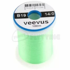 Veevus 14/0 Thread - Funky Fly Tying -Fly Tying Materials Sales Veevus 14 0 Thread Fluo Green 1