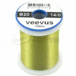 Veevus 14/0 Thread - Funky Fly Tying -Fly Tying Materials Sales Veevus 14 0 Thread Light Olive 1
