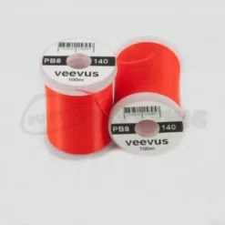 Veevus Power Thread 140. - Funky Fly Tying -Fly Tying Materials Sales Veevus Power Thread 140 Fl Fire Orange