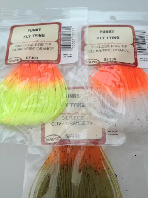 Wapsi Fire Tip Sili Legs - Funky Fly Tying 4 Wapsi Fire Tip Sili Legs - Funky Fly Tying - Image 2