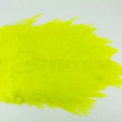 Whiting 4 B's Rooster Saddle - Funky Fly Tying -Fly Tying Materials Sales Whiting 4B Rooster Saddle Capes Dyed FL Yellow Chartreuse 1