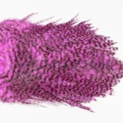 Whiting 4 B's Rooster Saddle - Funky Fly Tying -Fly Tying Materials Sales Whiting 4B Rooster Saddle Capes Dyed Grizzly Pink 1
