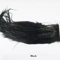 Whiting Silver Grade Whole Rooster Saddle - Funky Fly Tying -Fly Tying Materials Sales Whiting Silver Grade Whole Rooster Saddle Black